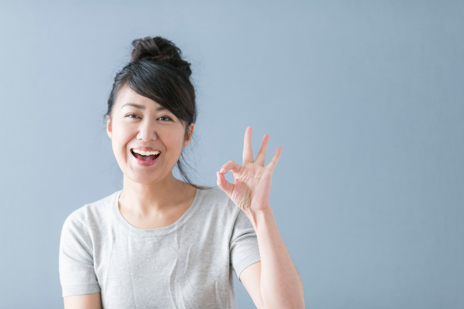 Smiling casual Asian women